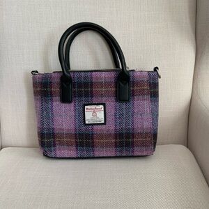 Harris Tweed Purple Plaid Tote